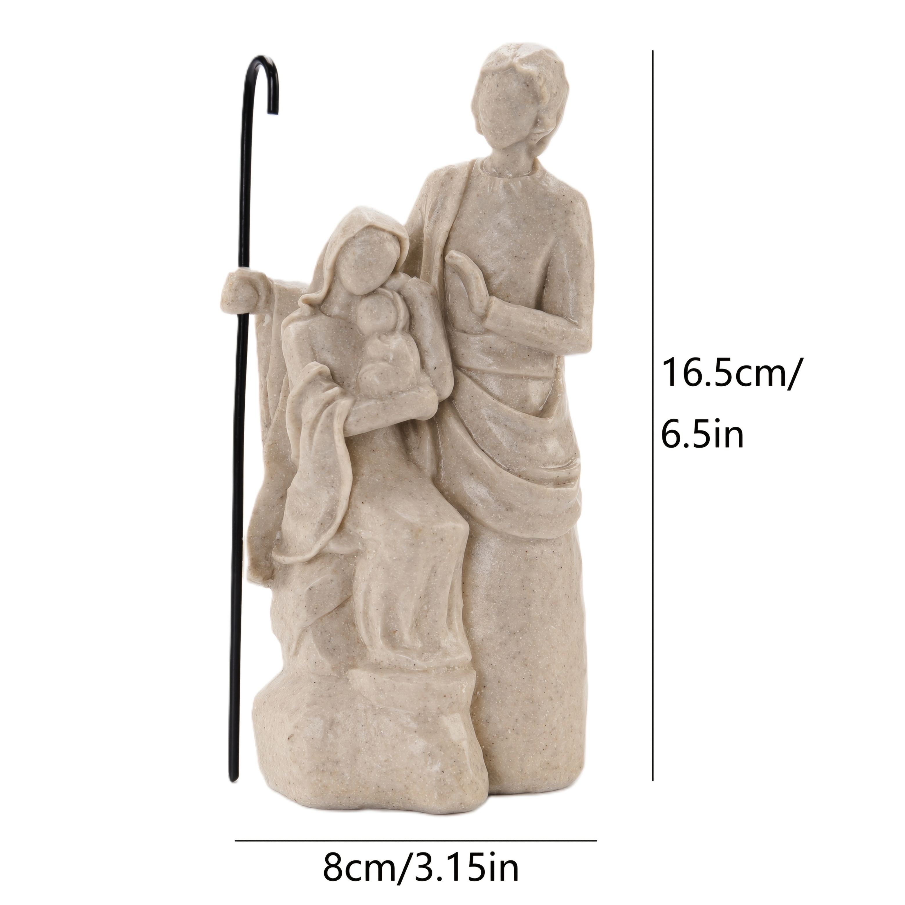 TEMU 1 figurine en résine style facile à poser représentant la Sainte Famille de trois, dépeignant de la , idéale pour la décoration de /église/,