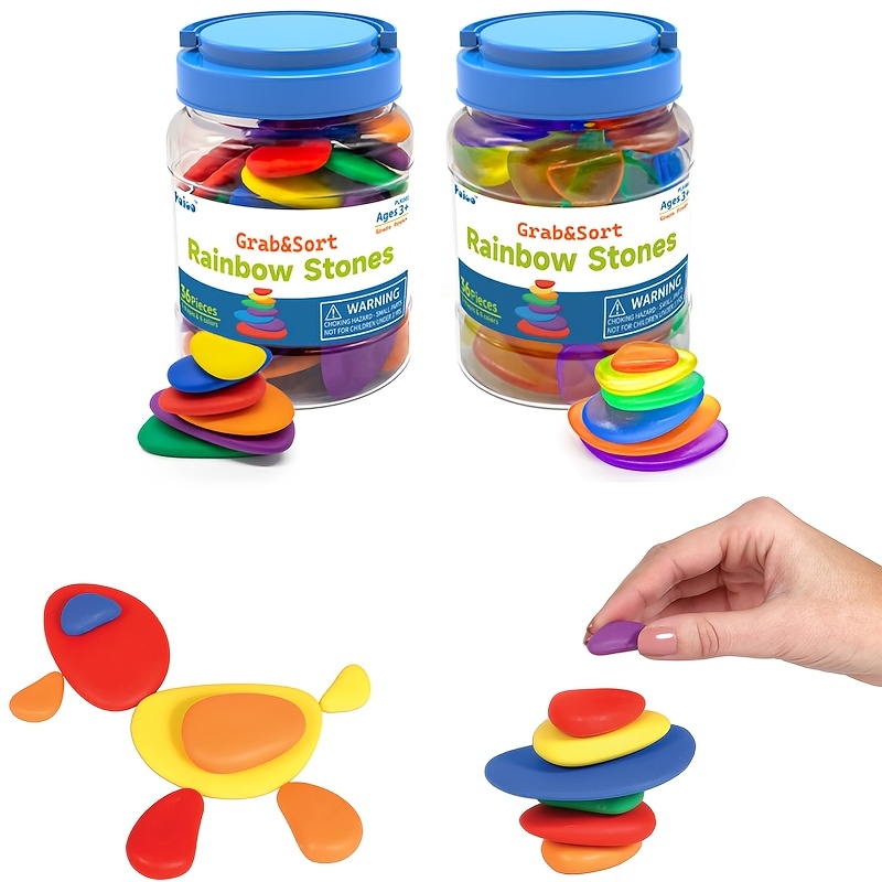 36pcs Rainbow Stacking Stones Educational Toy Set