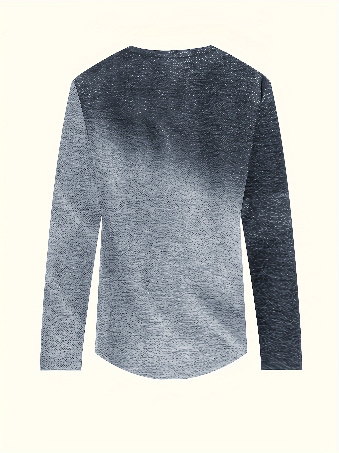 Abstract Print Round Neck T-Shirt, Spring Autumn Casual Long Sleeve Tee for Women