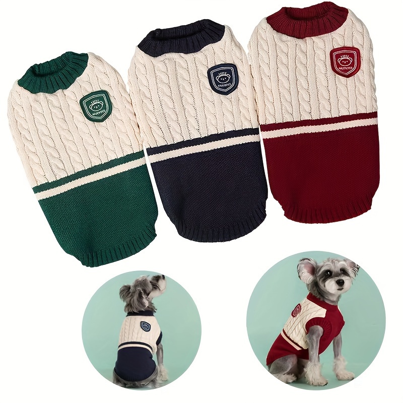 

Cozy Knit Dog Sweater - Pet Apparel For Small To Medium Breeds, Machine Washable