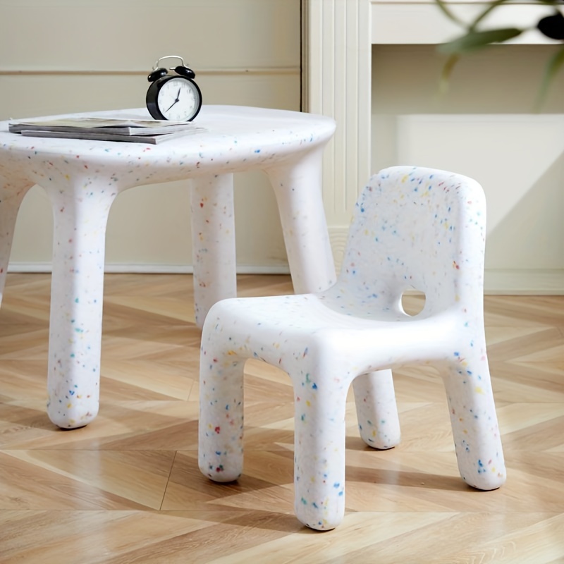 scandinavian high quality plastic chair childrens chair nursery baby table and chair with backrest outdoor spotted starry sky stool study desk learning chair