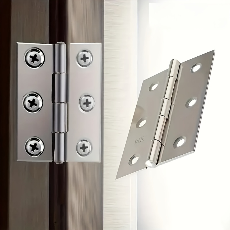 

20pcs Stainless Steel Flat Hinges - & Stylish For Cabinets, Windows, And Wooden Boxes | Improvement Hardware