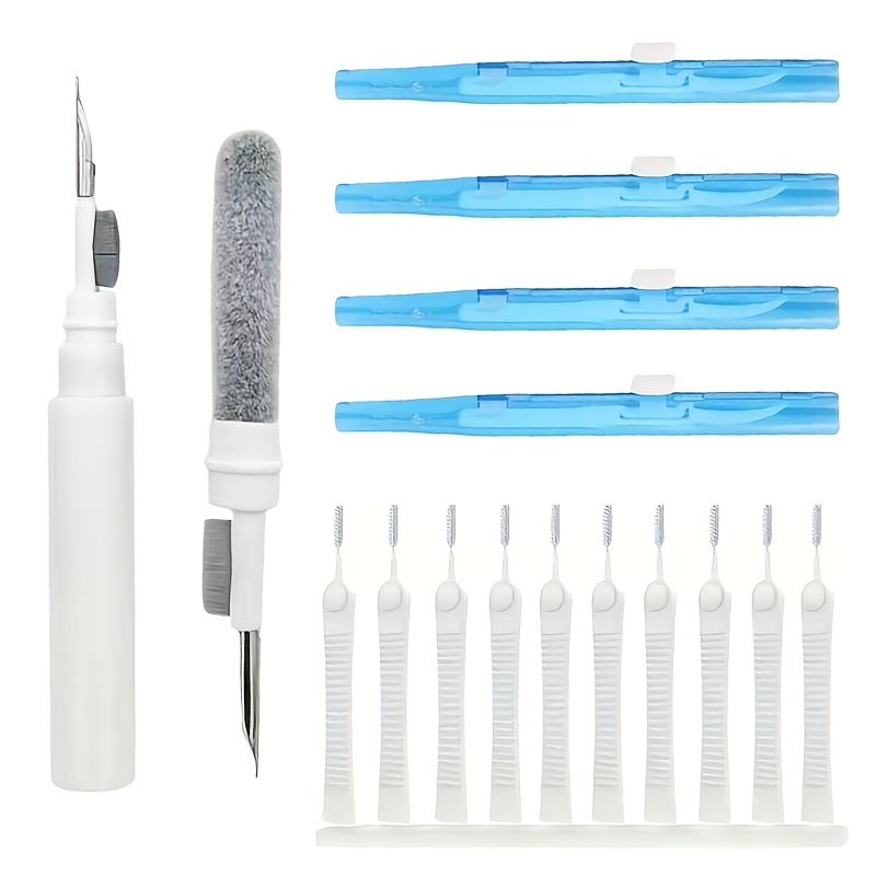 15pcs set retractable phone earphone cleaning brush multi   cleaning tools   10pcs mini cleaning brush for wireless earphones headphones charging box computer keyboard pvc material