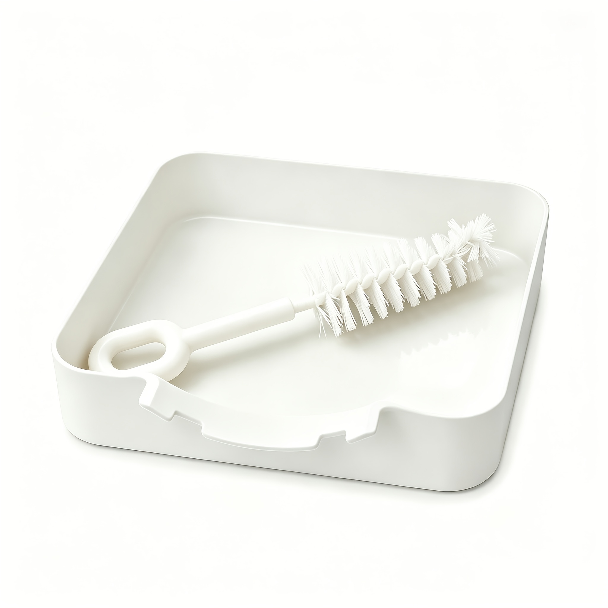 TEMU Durable Household Washing Machine Base Tray + Cleaning Brush, Wastewater Drainage Box Cleaning Brush, Compatible With All Washing Machine Models