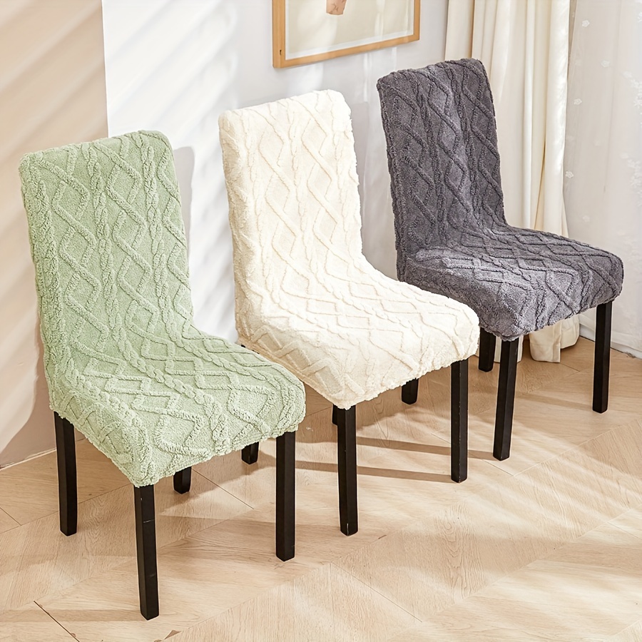 

Boho Style Chair Slipcovers - 4/6/8/10 Pack, Stretch Jacquard Dining Chair Covers, Removable Washable Chair Guards For Home, Kitchen, Restaurant, Hotel - Pet Friendly, Polyester, Machine Washable