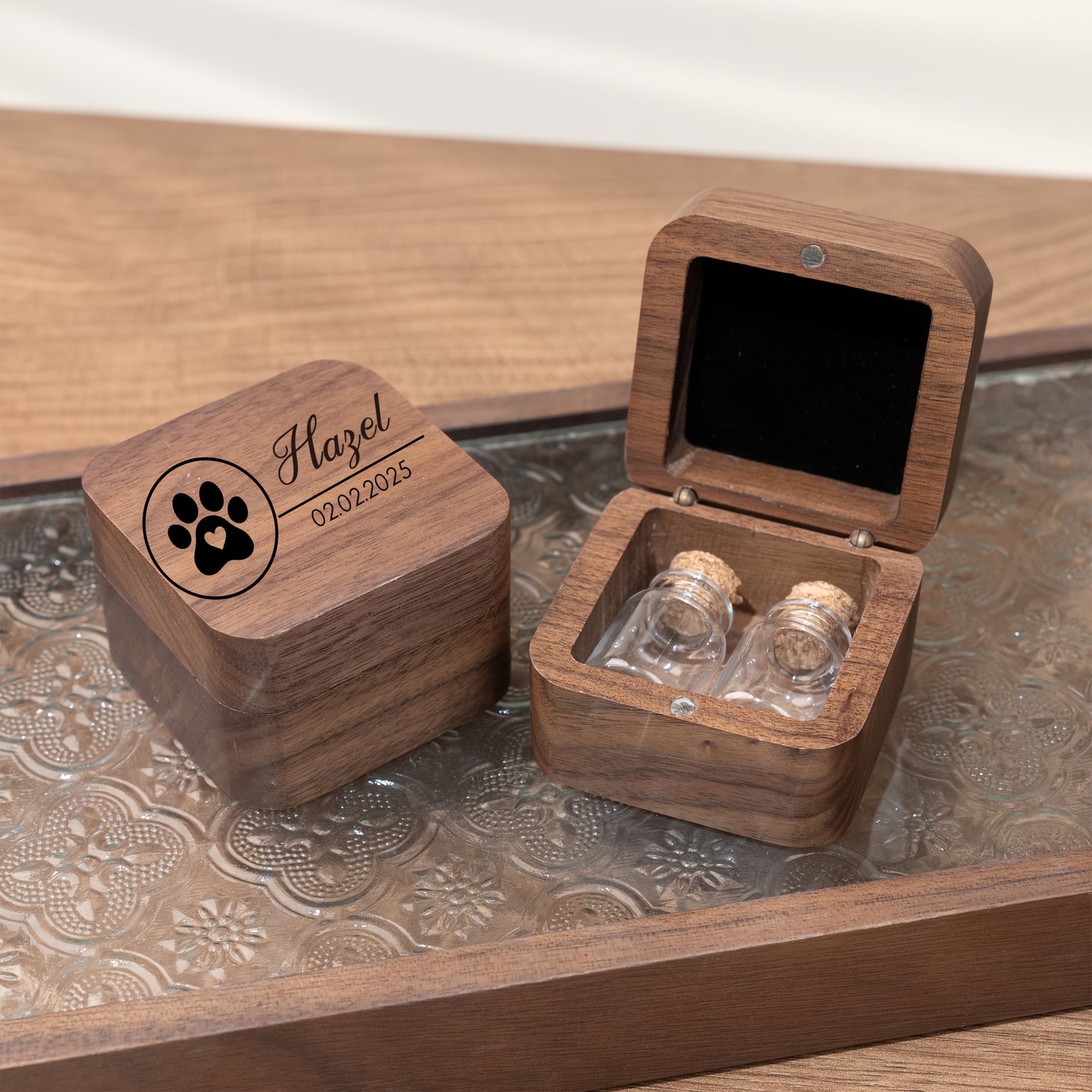 Customized Pet Hair Commemorative Box for Dogs and Cats