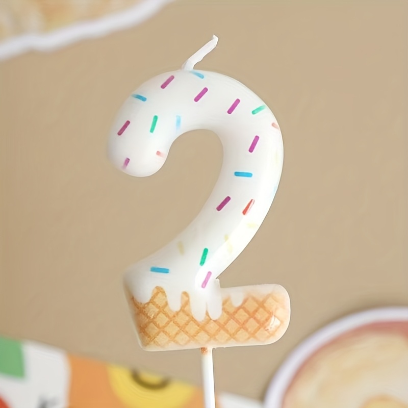 Cute And Creative Number Candle Decoration, Suitable For Multiple Occasions And Gathering Embellishment, Decorative Candle Ornament