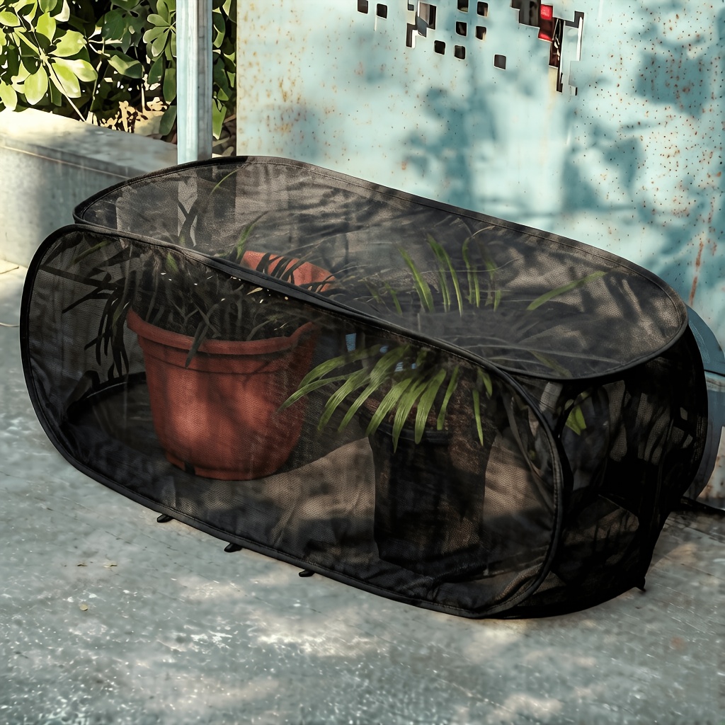 Foldable Plant Protection Cover, Equipped With 8 Ground Stakes, Is Plants From Animal And Insect Damage. Particularly Suitable For Vegetables, Fruits And Seedlings, And Can Provide Shade