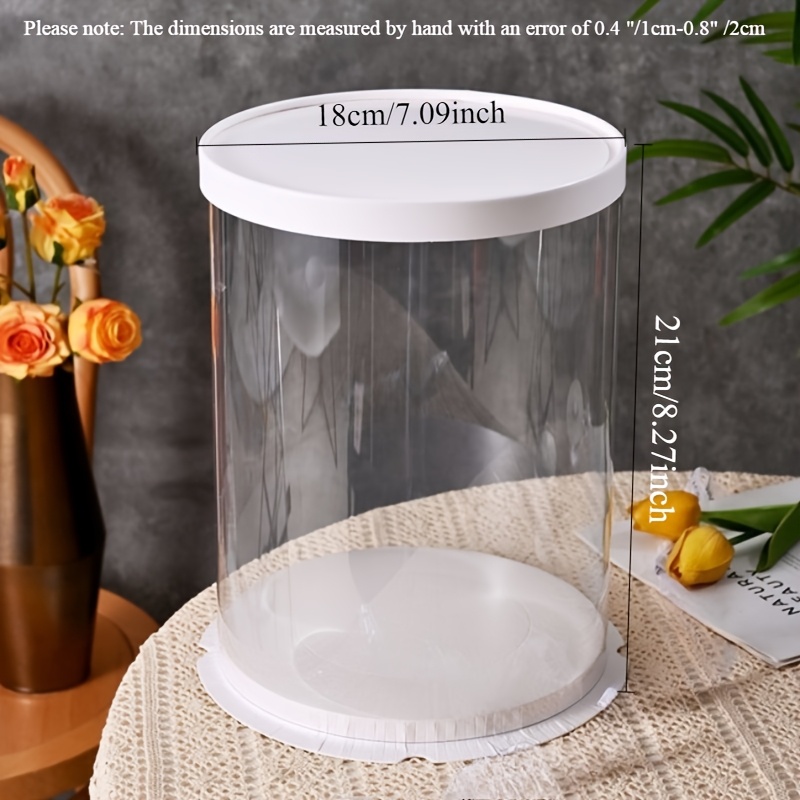 TEMU 3pcs Transparent Spherical Gift Boxes With Lids - Plastic Suitable For Flowers, Rose , Crafts - Durable Multi- Storage Boxes For Christmas,