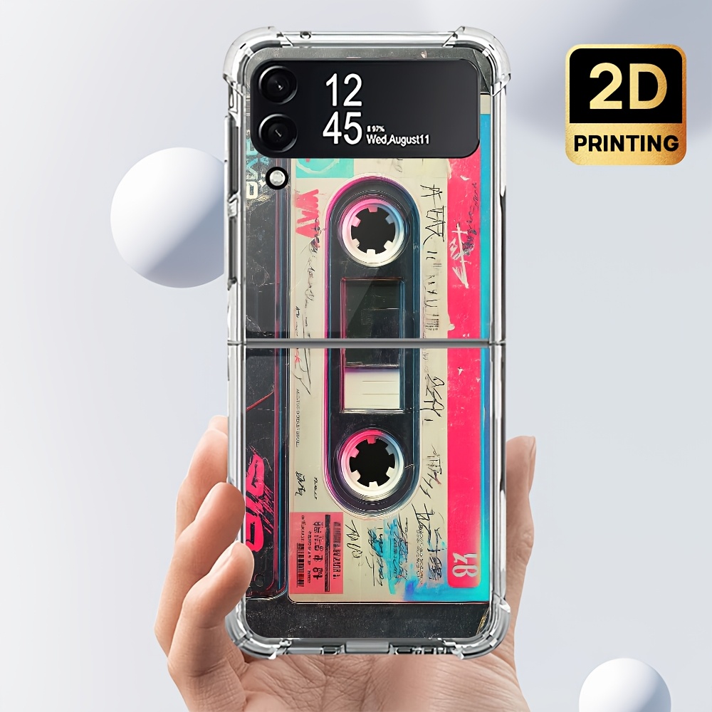 TEMU Coque de téléphone : Étui imprimé en 2D pour for Samsung for Flip 6 5G 5 4 3 ZFlip6 Flip5 Flip4 Flip3, housse de téléphone souple et