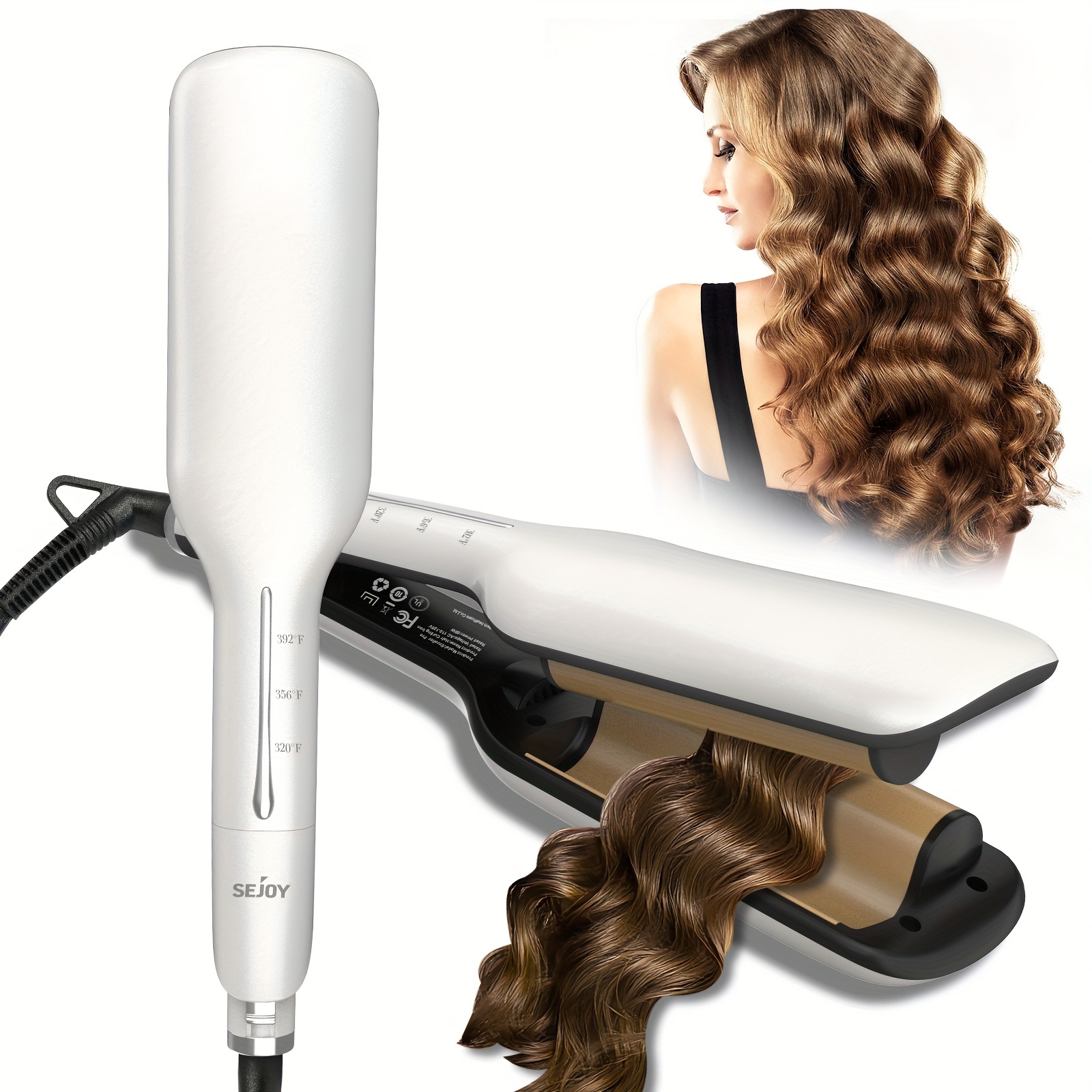 

28mm Curling Iron Crimper, Heating & 3 Auto Shut-off, For //long