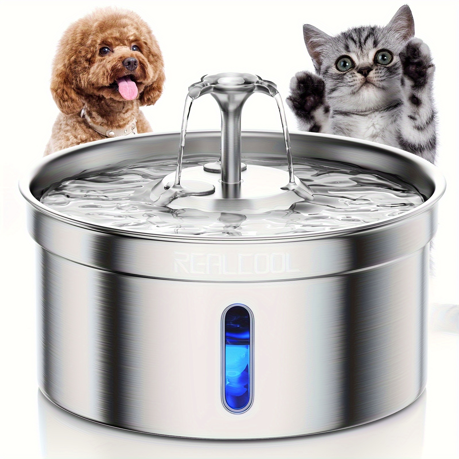 

Cat Water Fountain Stainless Steel 3.8l/130oz, Large Capacity Pet Water Fountain For Cats Inside, Automatic Dog Water Dispenser With Quiet Pump, Suitable For Multi-pet Households