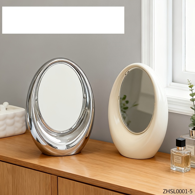 Oval Tabletop Dressing Mirror for Makeup