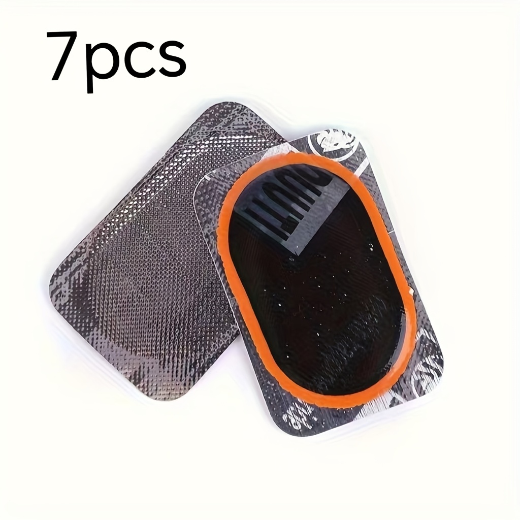 TEMU 7/12 Pezzi Toppe per Riparazione Pneumatici Bici in Gomma, 32x50mm, Adesivo Antiforatura Tubo Interno Kit Durevole