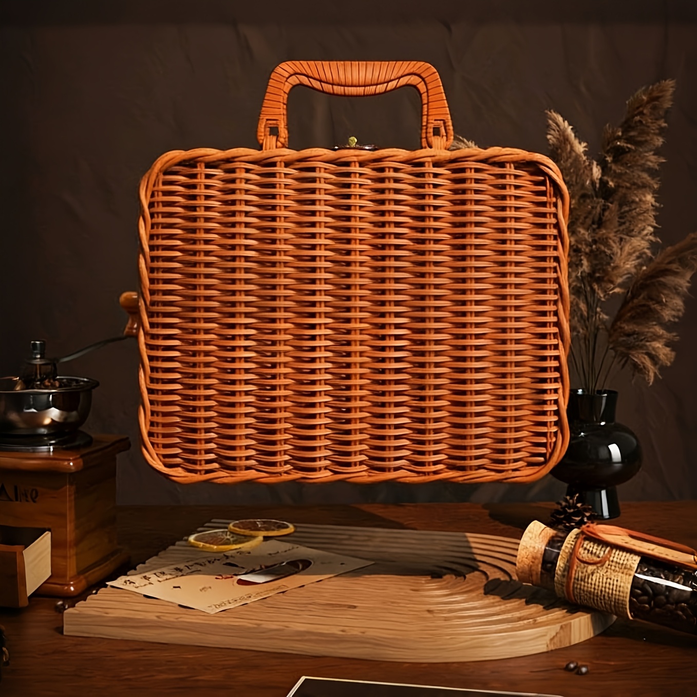 TEMU Portable Hand Coffee Grinder - Outdoor Coffee Set For Travel, Office, Food Truck, And Gifts (coffee Beans Not Included)