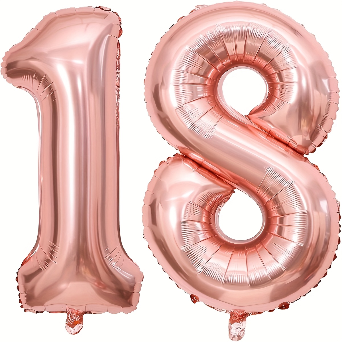 2-pack 32-inch Enormous Rose Foil Balloons, Rose 18, For 18th Birthday Party Party Decorations Anniversary Party Decorations