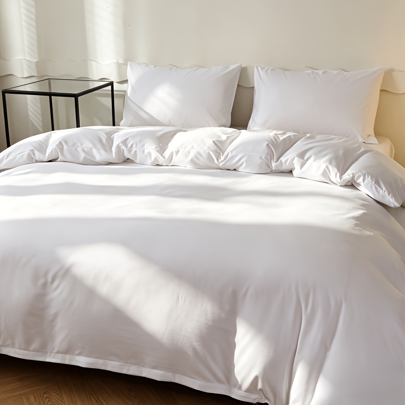 TEMU 3pcs Duvet Cover Set, Soft And Comfortable Zippered Closure, Breathable, , Includes 1 Duvet Cover And 2 Pillow Shams(no Filling), Cozy Bedding
