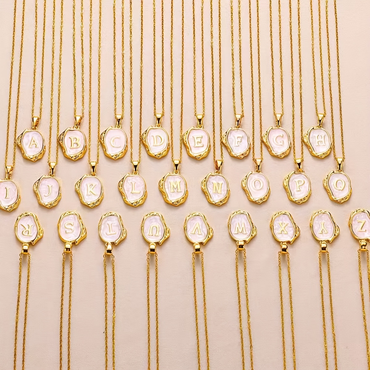 european and chain pendant with 26 letter elements necklace womens high end wear party wear wear