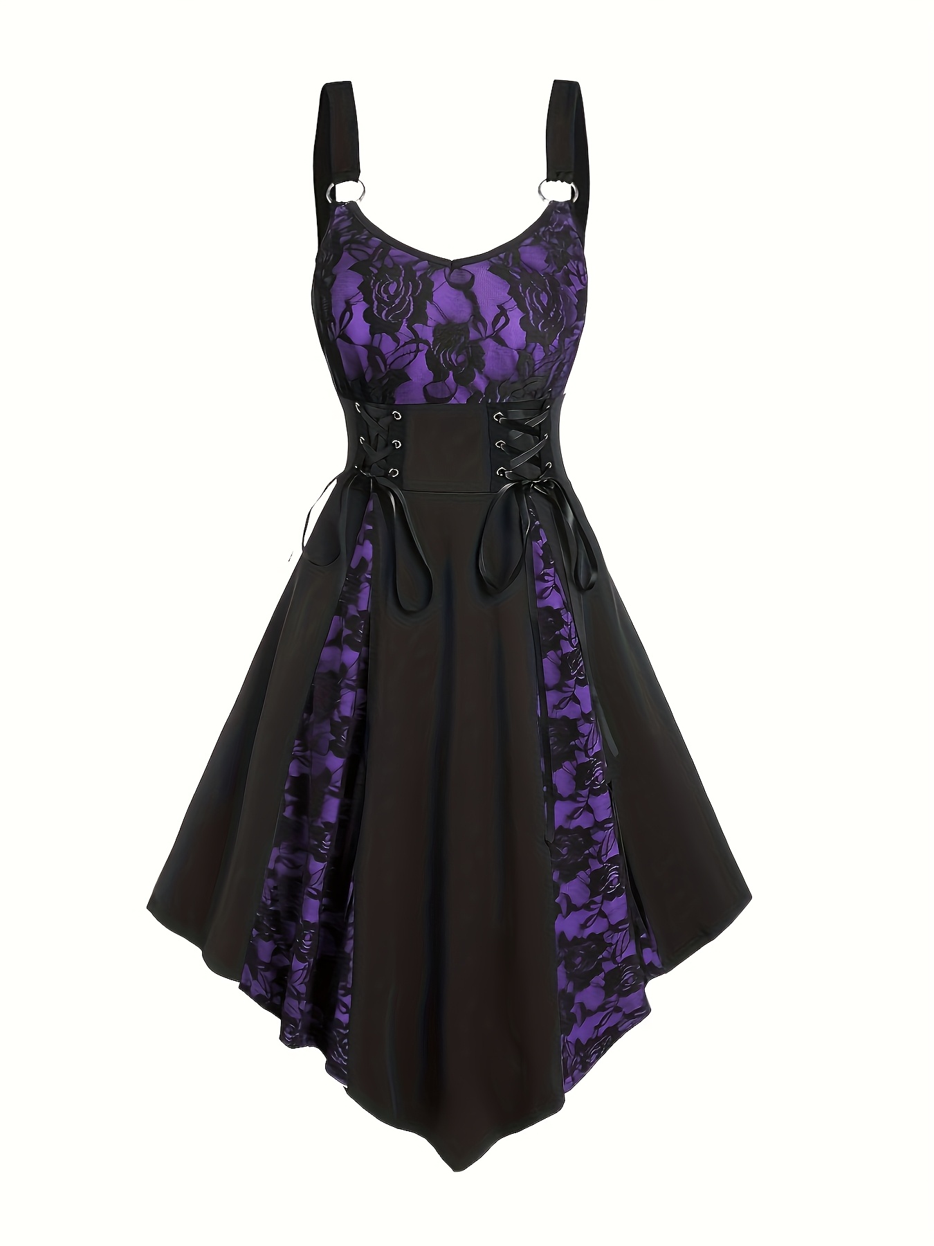 plus size plus size gothic style rose lace - Temu