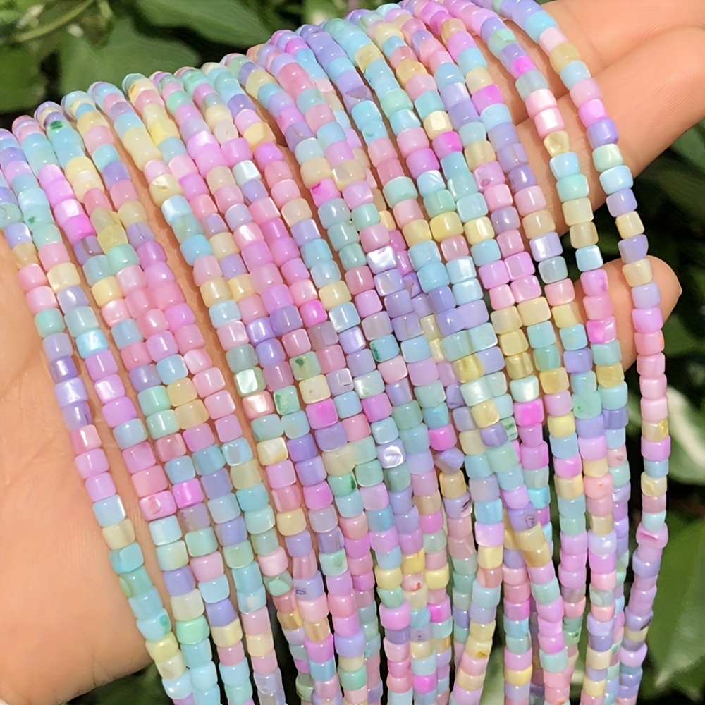

Annebeads 110pcs Macaron Pastel Freshwater Shell Beads, 3x4mm Cylinder Spacer Beads For Diy Bracelets, Necklaces & Earrings Jewelry Crafting Supplies