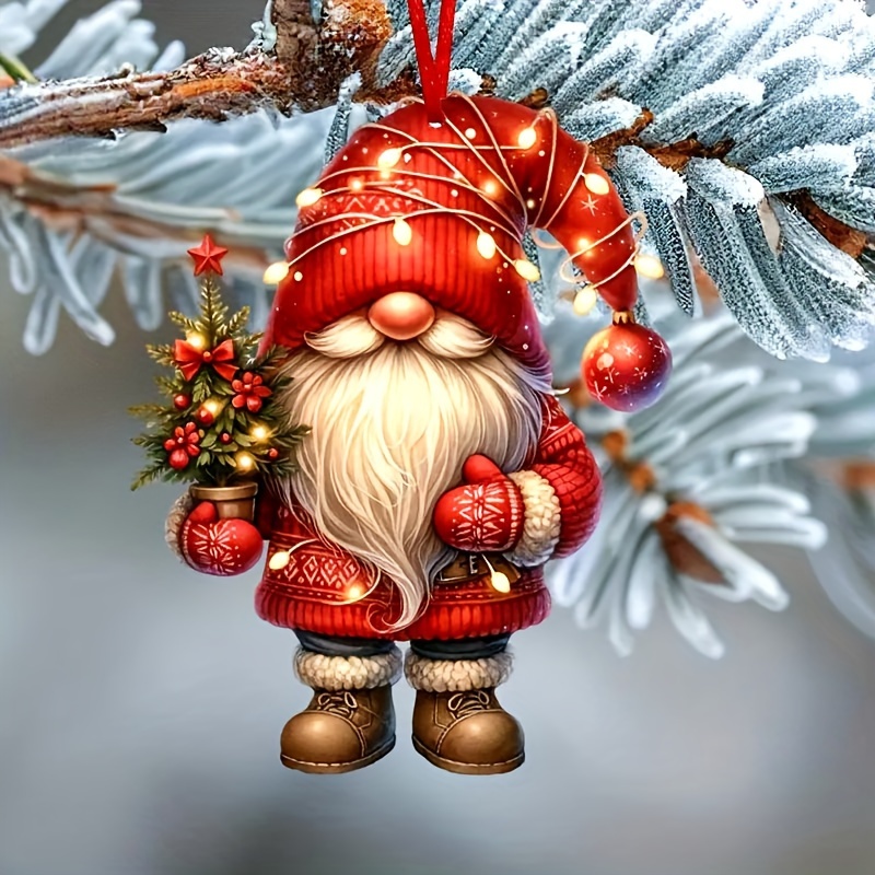 

1pc Christmas , Non-electric, Featherless Hanging Decoration, Diy Crafts, , Wooden Pendant For Christmas, No Battery Required