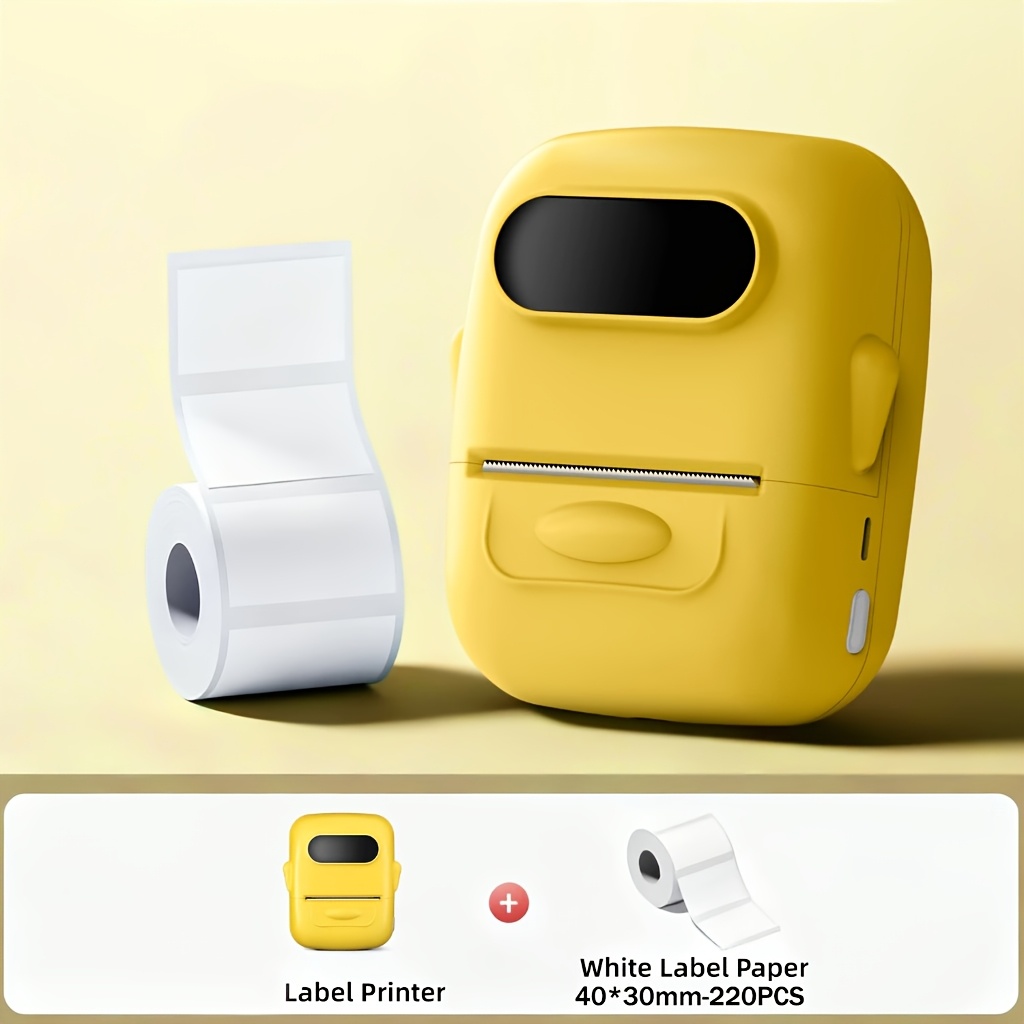 Mini Portable Printer, Wireless Thermal Label Maker For Office, Jewelry Store& Bakery, Compact Labeling Machine For & Printing, A Roll Of Label Paper