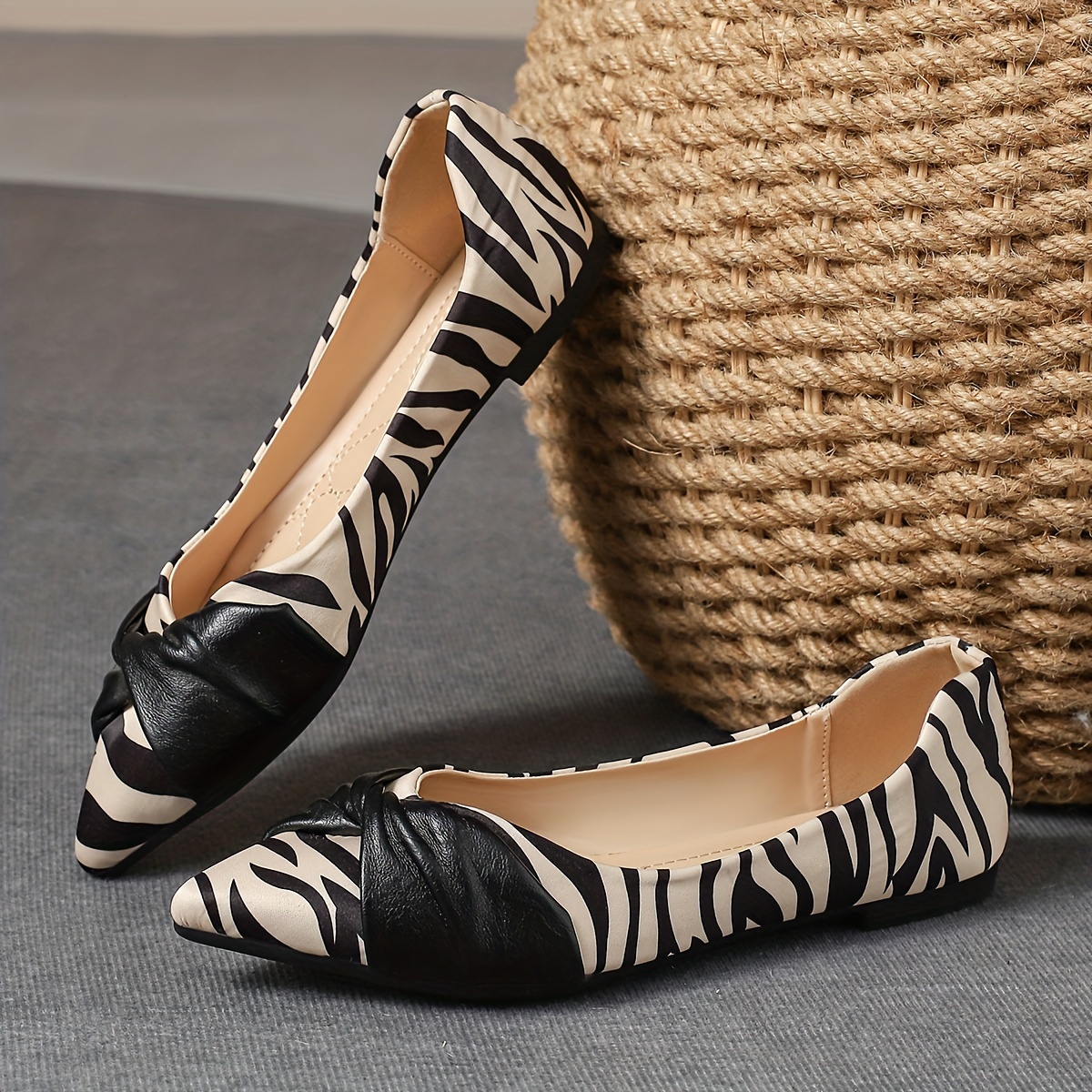 Zebra hot sale flat shoes