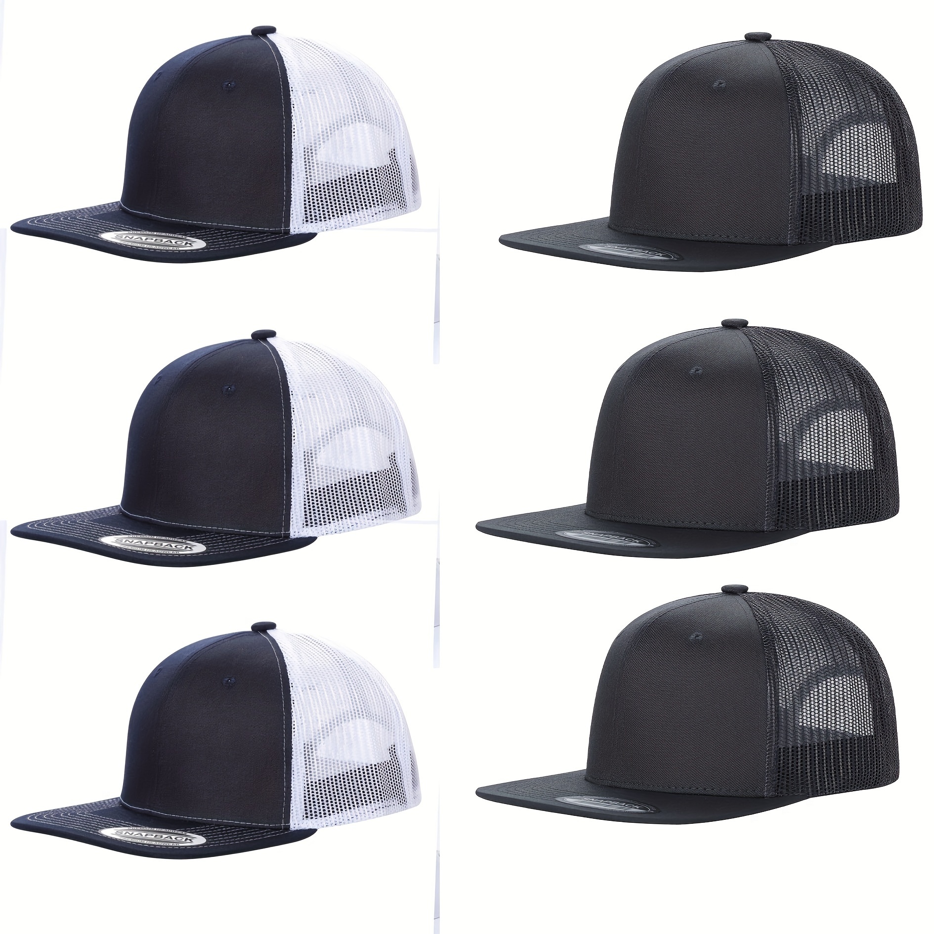 6pcs mens   and white casual flat tongue cap breathable and comfortable wear fit suitable for campus simple and versatile   and time matching   used for christmas and other holiday gifts