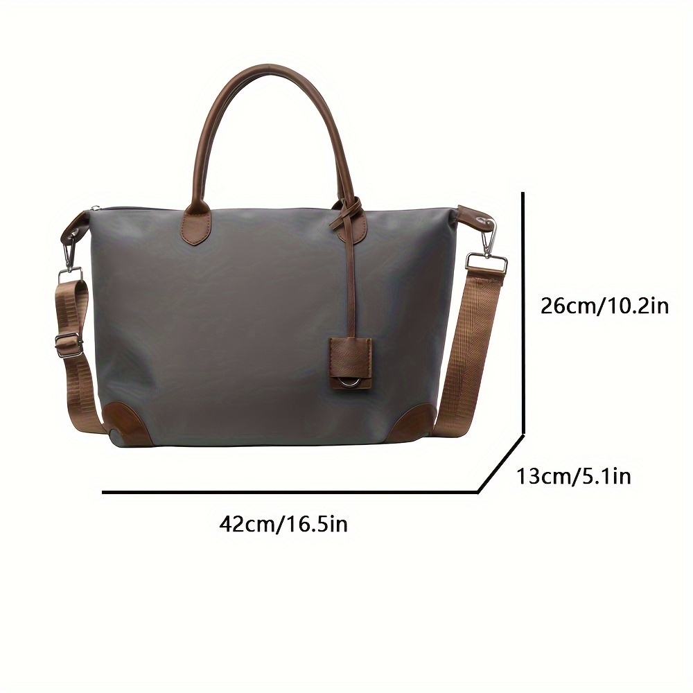 lightweight and stylish shoulder bag with adjustable strap nylon material simple and versatile travel tote bag details 0