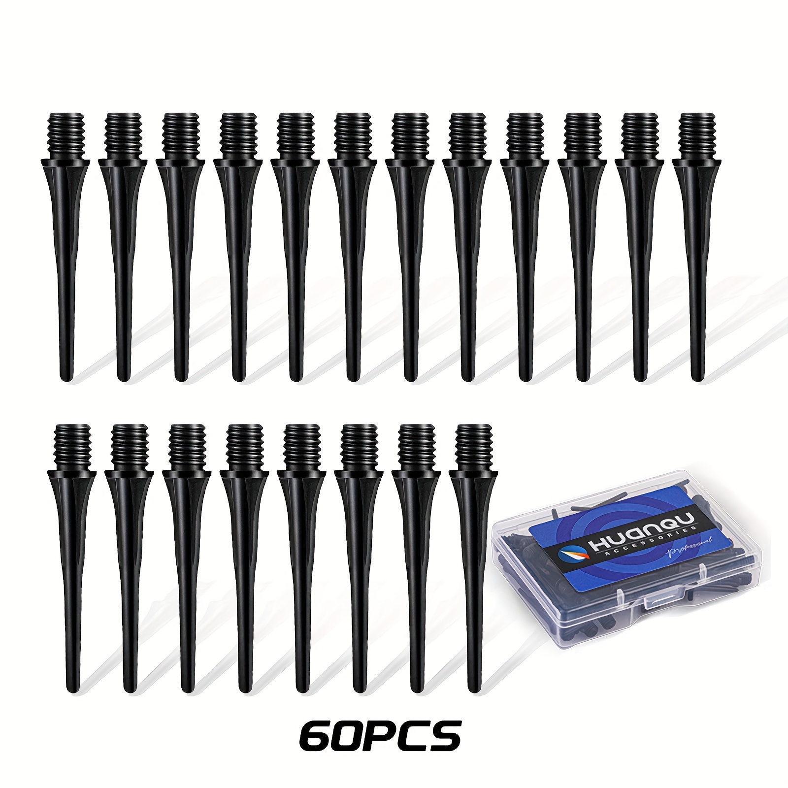 Image of Universal 2ba Thread Soft Dart Set Of 60pcs, Designed With Plastic Soft Head And In 9 Colors, Specifically Designed For Electronic Dart Targets With A Length Of 3 Centimeters And 118 Inches
