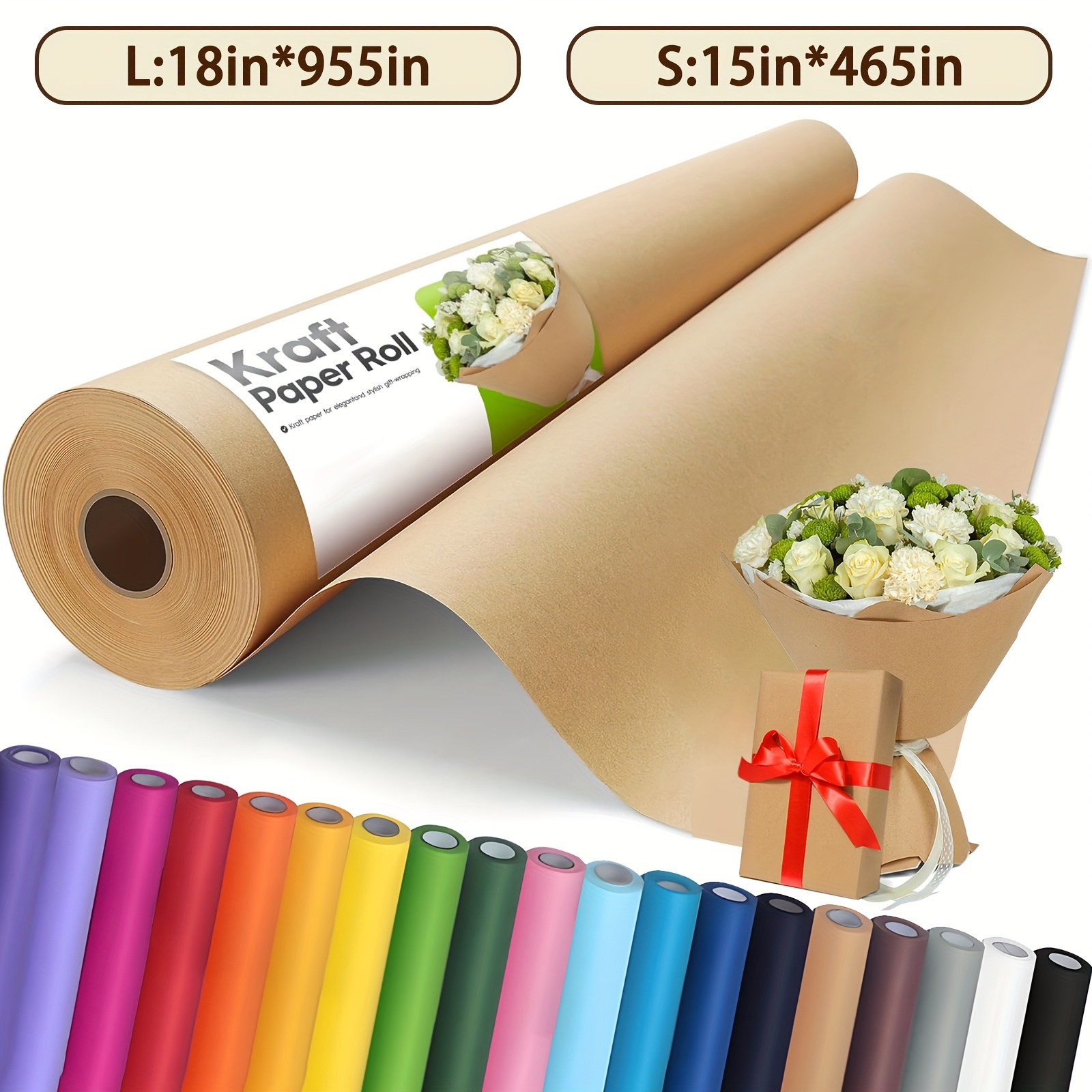   paper roll for craft bulletin board paper art table covering crafting gift wrapping bouquet packing parcel 80gsm