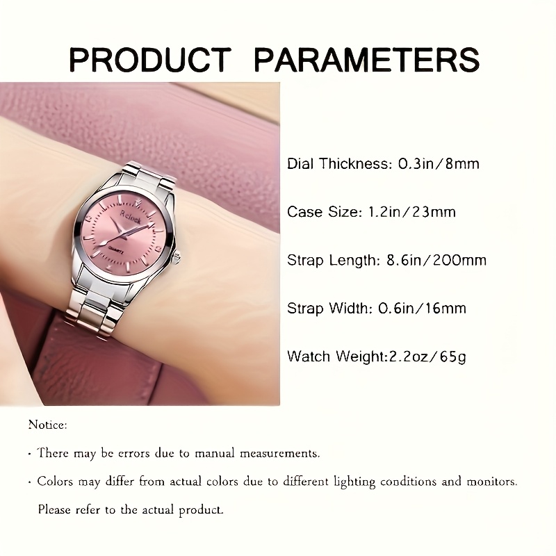 Elegant Ladies Quartz Watch - Fashionable Round Alloy Case, Non-rechargeable Battery, Women's Watch, Quartz Watch,able Multifunctional