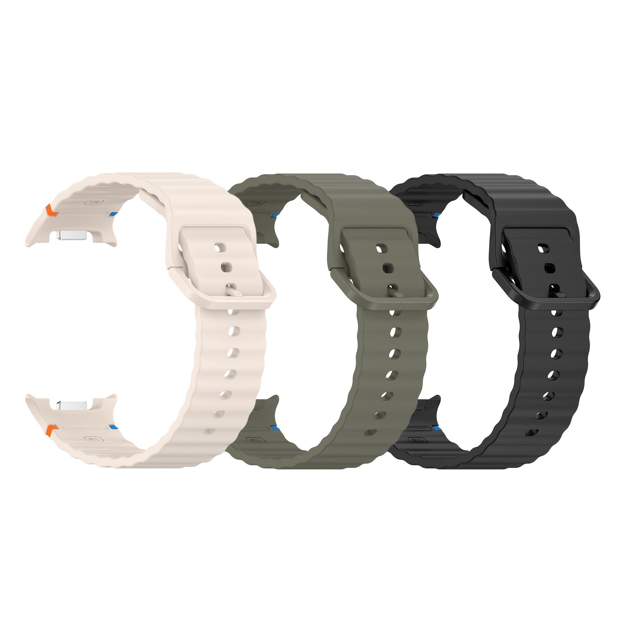TEMU A Set Of 3 Silicone Watch Bands Suitable For The For Galaxy Watch 8 And 8 Classic, Available In Sizes 40mm, 44mm, And 46mm. Are Colorful,