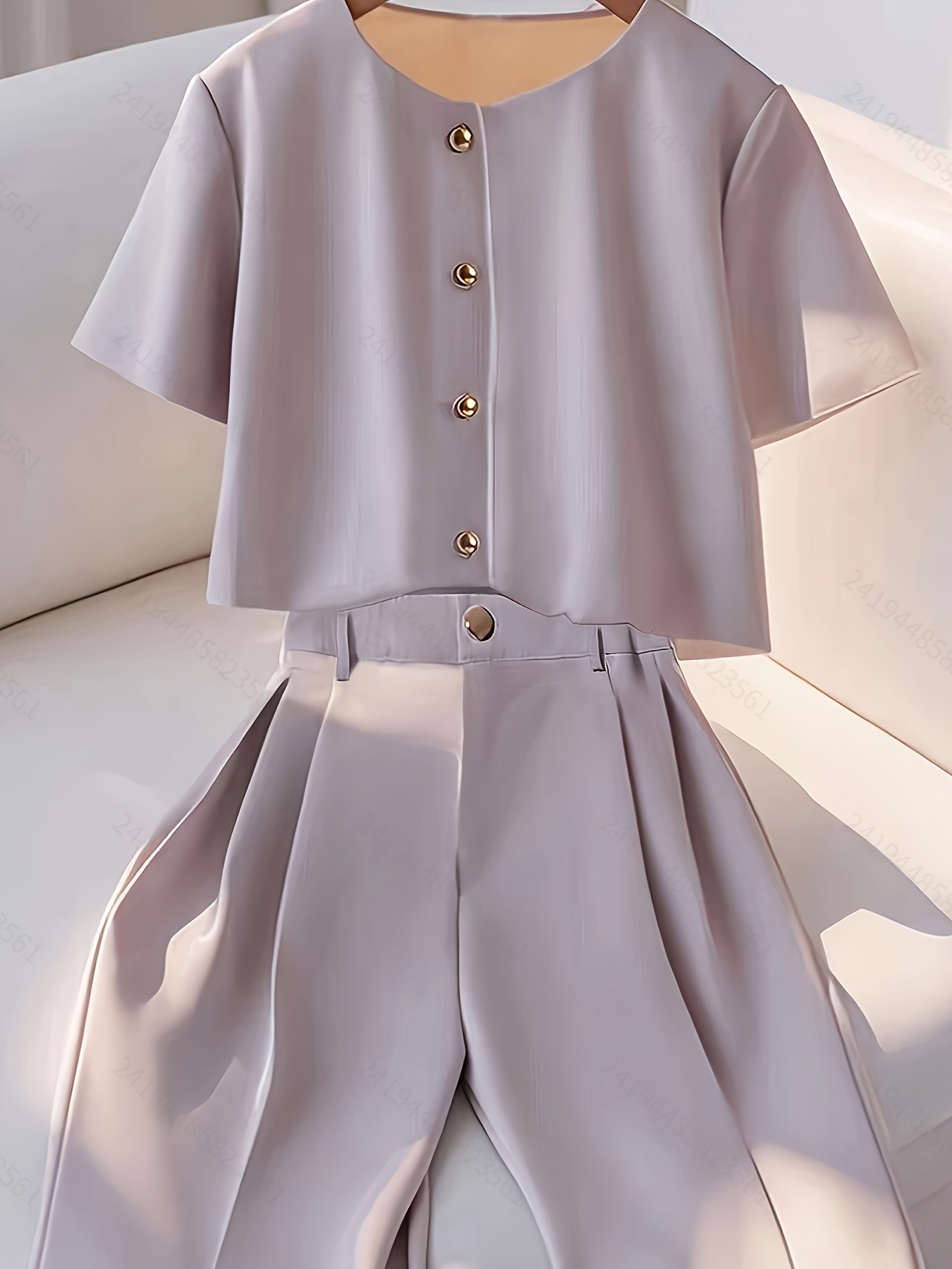Model showcasing Newness Effortless Chic Casual Two Piece a stylish and comfortable two piece outfit perfect for everyday wear