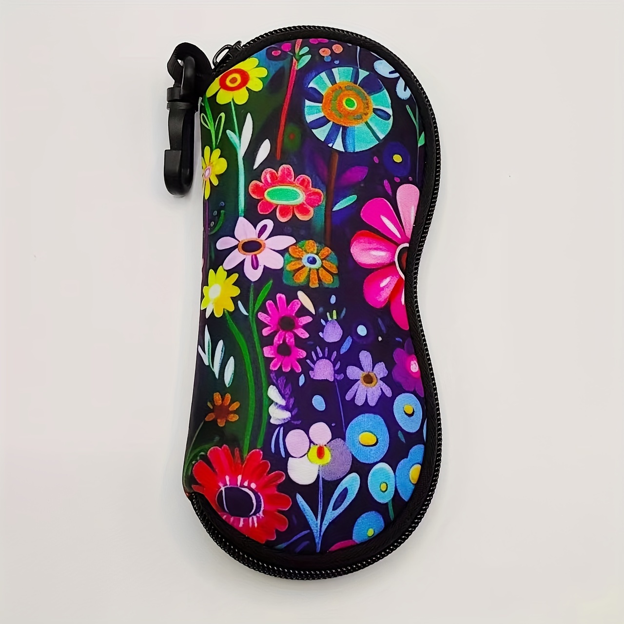 Image of 1pc Of Pattern Zippered Case, Portable Neoprene Zippered Eyeglass Case, Suitable For All Types And Sizes Of Glasses, For Men And Women