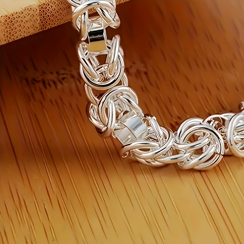 925 Silver Byzantine Chain Bracelet - Elegant and Durable