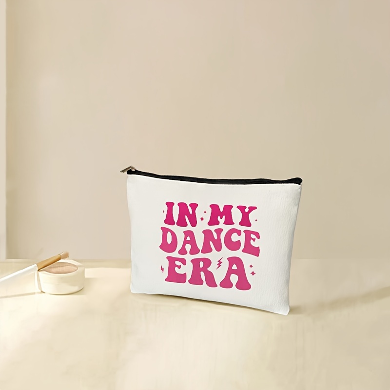 

Dance Era-inspired Canvas Makeup Bag - Perfect Gift For Dancers, Dance Team Coaches & Teachers, Unisex, Non-waterproof, Scent-free