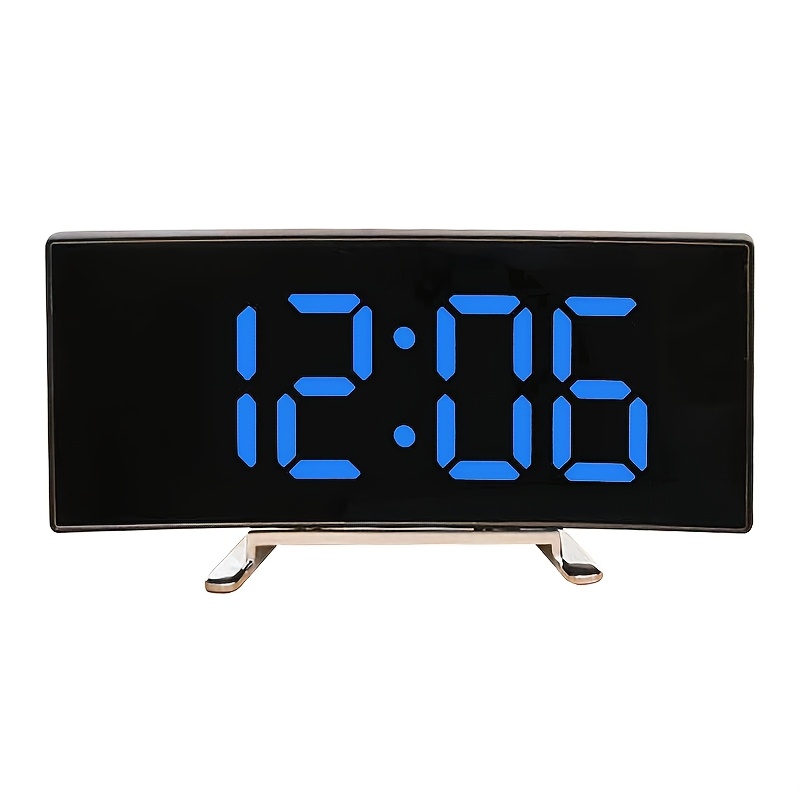 orologio elettronico   con    ,     led, orologio a specchio moderno  , sveglia digitale silenziosa, due modalità di  : batteria o cavo  ,   per la decorazione di soggiorni,   e case Dettagli dell'articolo 9