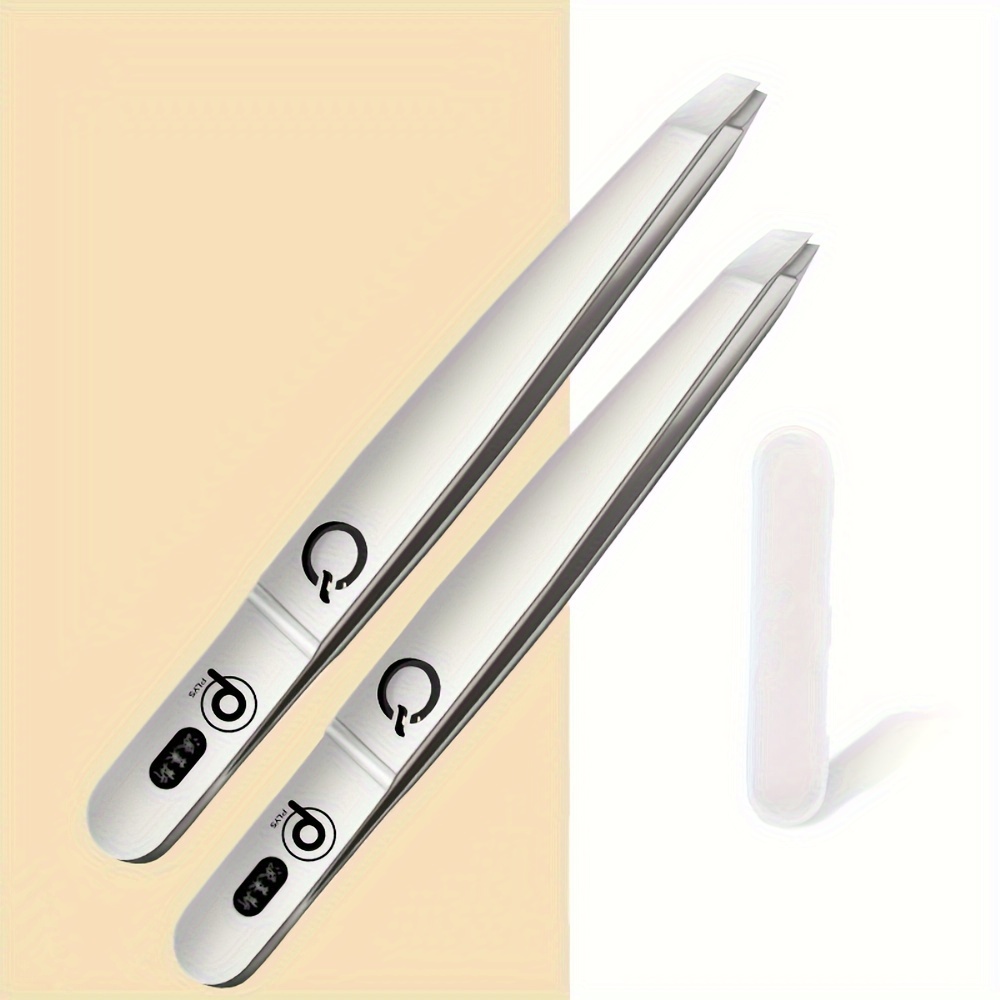 

2 Pcs Professional Men's Beauty Tools: Magnetic-free High Precision Eyebrow Tweezers And Hair Removal Tweezers, Perfect For Fine Hair Removal And Eyebrow Grooming