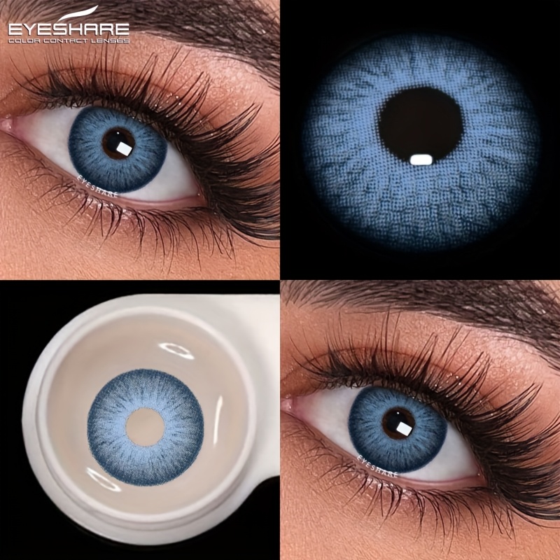     kontaktlinsen für natürliches augen-make-up mit jahrlichen pupillen, 2 stück