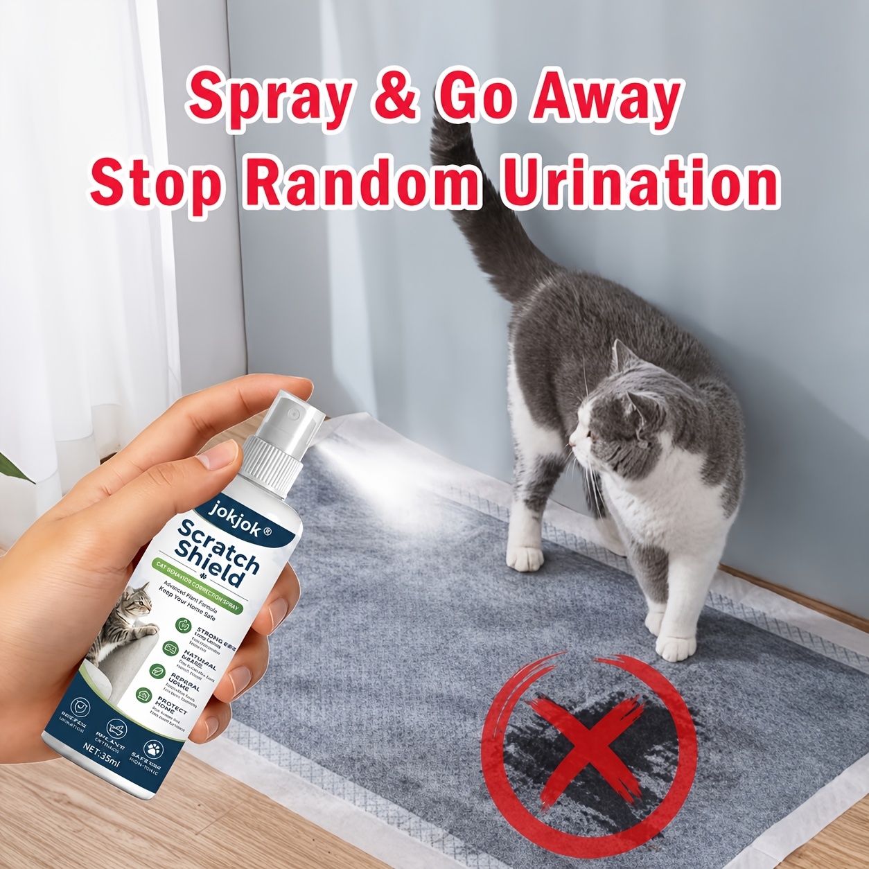 TEMU 2pcs Cat Anti-scratch Spray Cat Training Spray To Scratched Sofas And Urine Stains! Effectively Protects Your Sofa And Everyday Items. Stops By