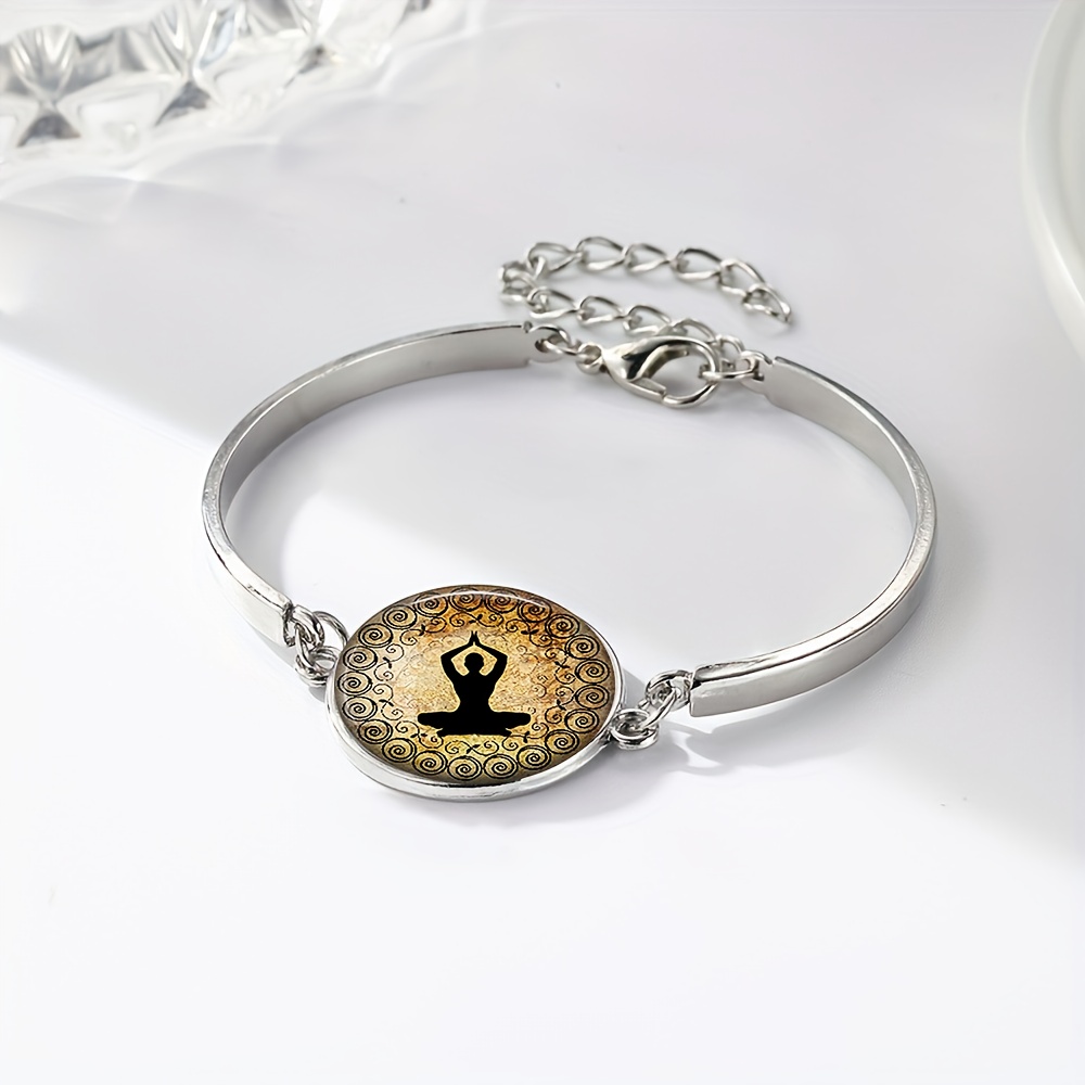 Women's Yoga Pose Adjustable Bracelet, Spiritual Gift
