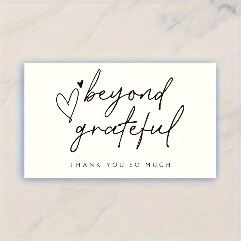 50-pack White Thank You Cards For All Occasions - Elegant Greeting Note ...