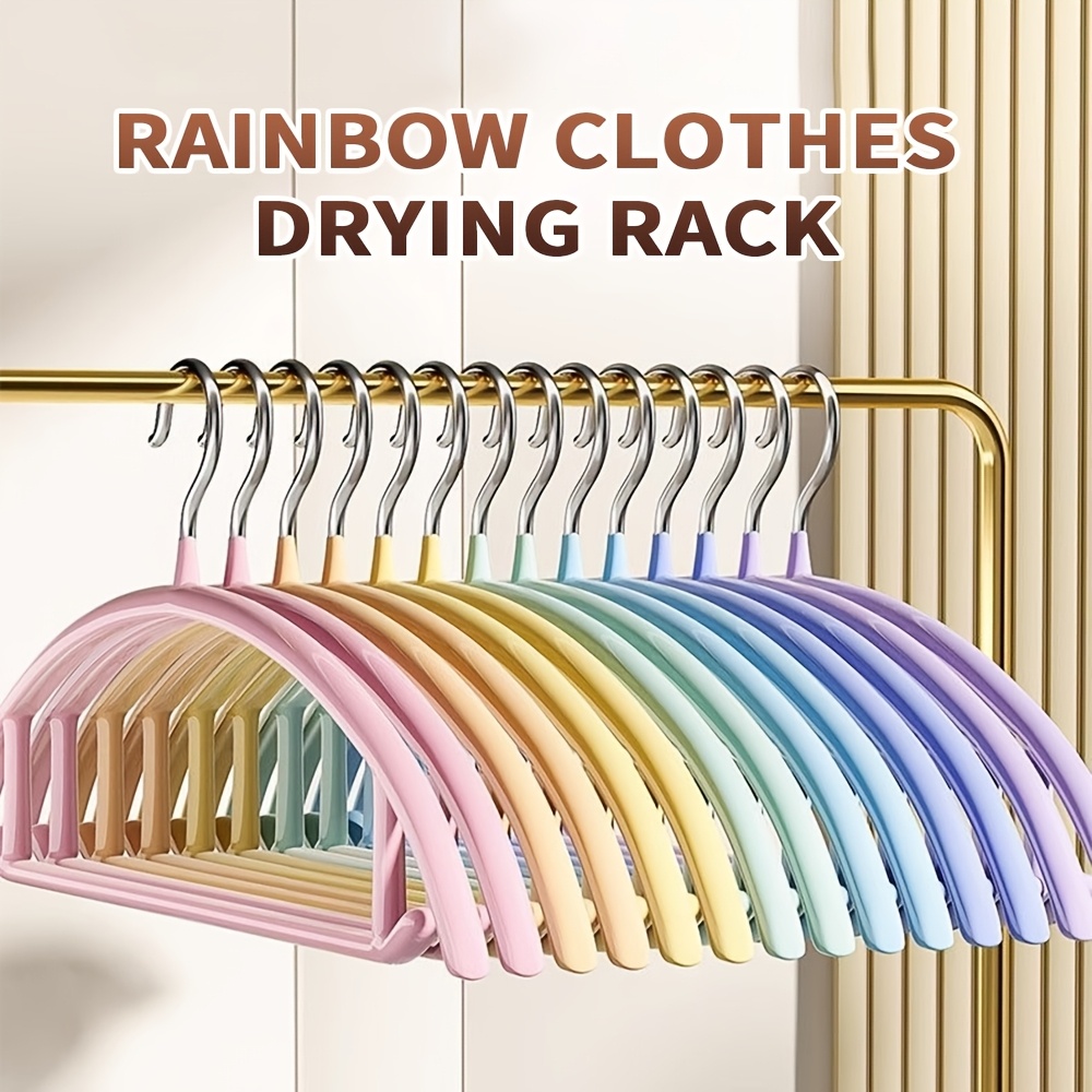 

14pcs Non-slip Metal Clothes Hangers With Pvc Coating - , Space-saving Design For Sweaters, Suits, Dresses & More - High-quality, Storage Solution