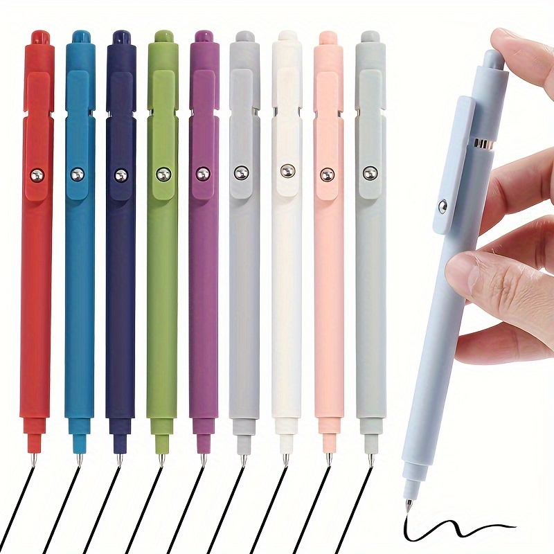 

Morandi Retro-inspired Gel Pen With 0.5mm Fine Point, Quick-dry Ink, Pocket Clip - Ideal For Students & Office Use