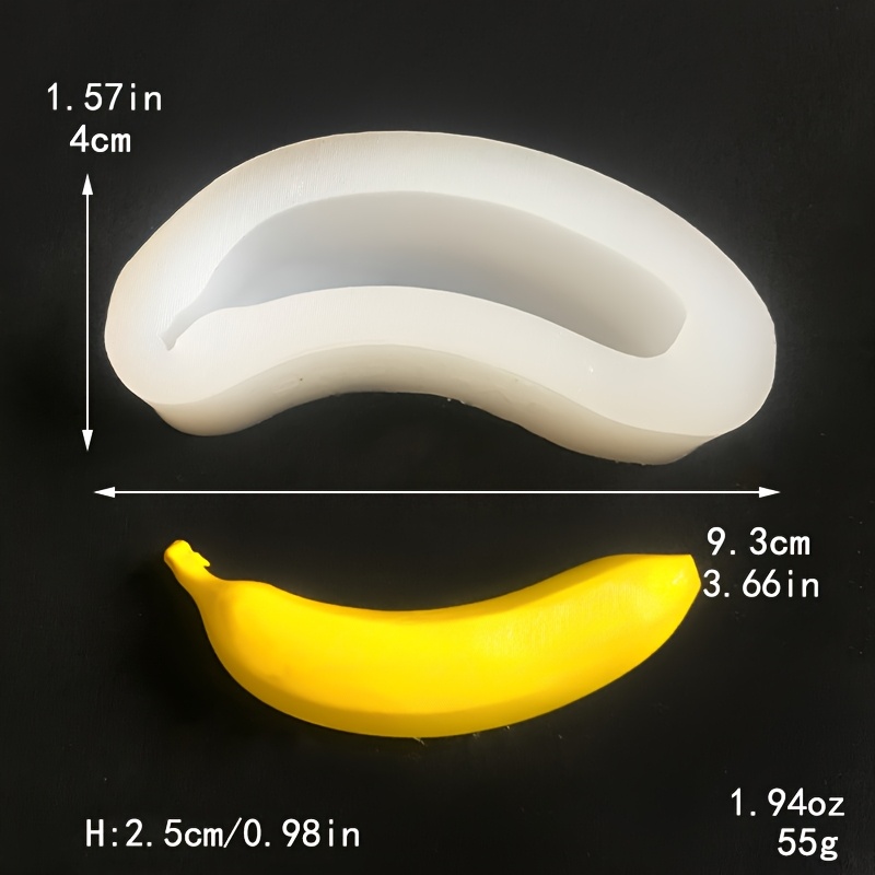 Diy Banana-shaped Silicone Mold For Candles & Diffuser Stones - Design Crafting Tool