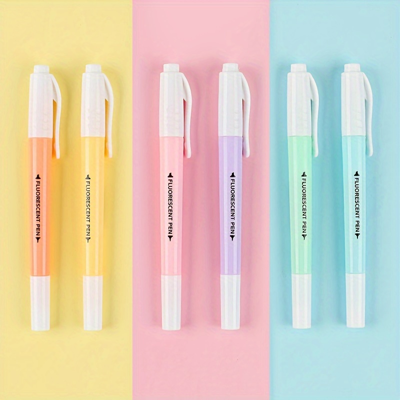 

Fluorescent Double-headed 6-color Set Fluorescent Marker Pen For Students' Exam Review Key Marker Pen Oblique Head Graffiti