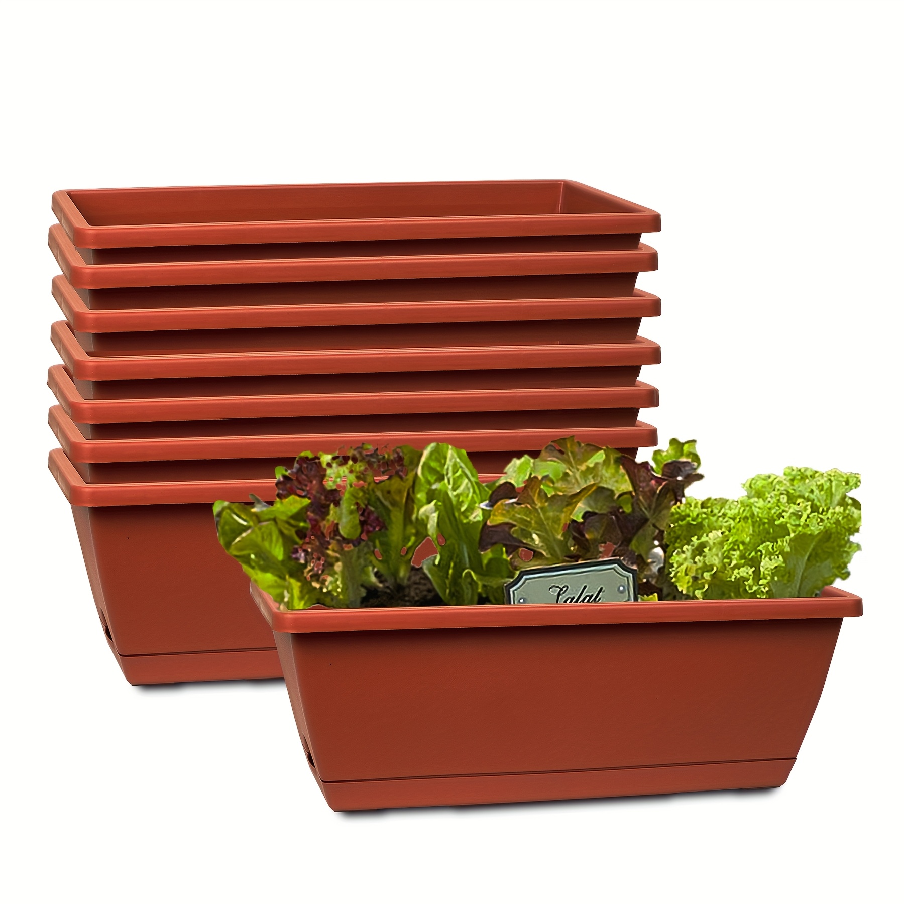 long flower pots sold on Temu United States