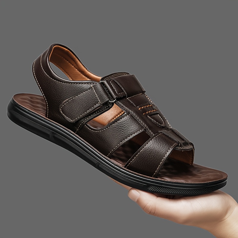 TEMU Beach Slippers Summer Outdoor Men's Sports Sandals Fashion Casual Outdoor Soft-soled Slides Lightweight Dual-use Driving Shoes