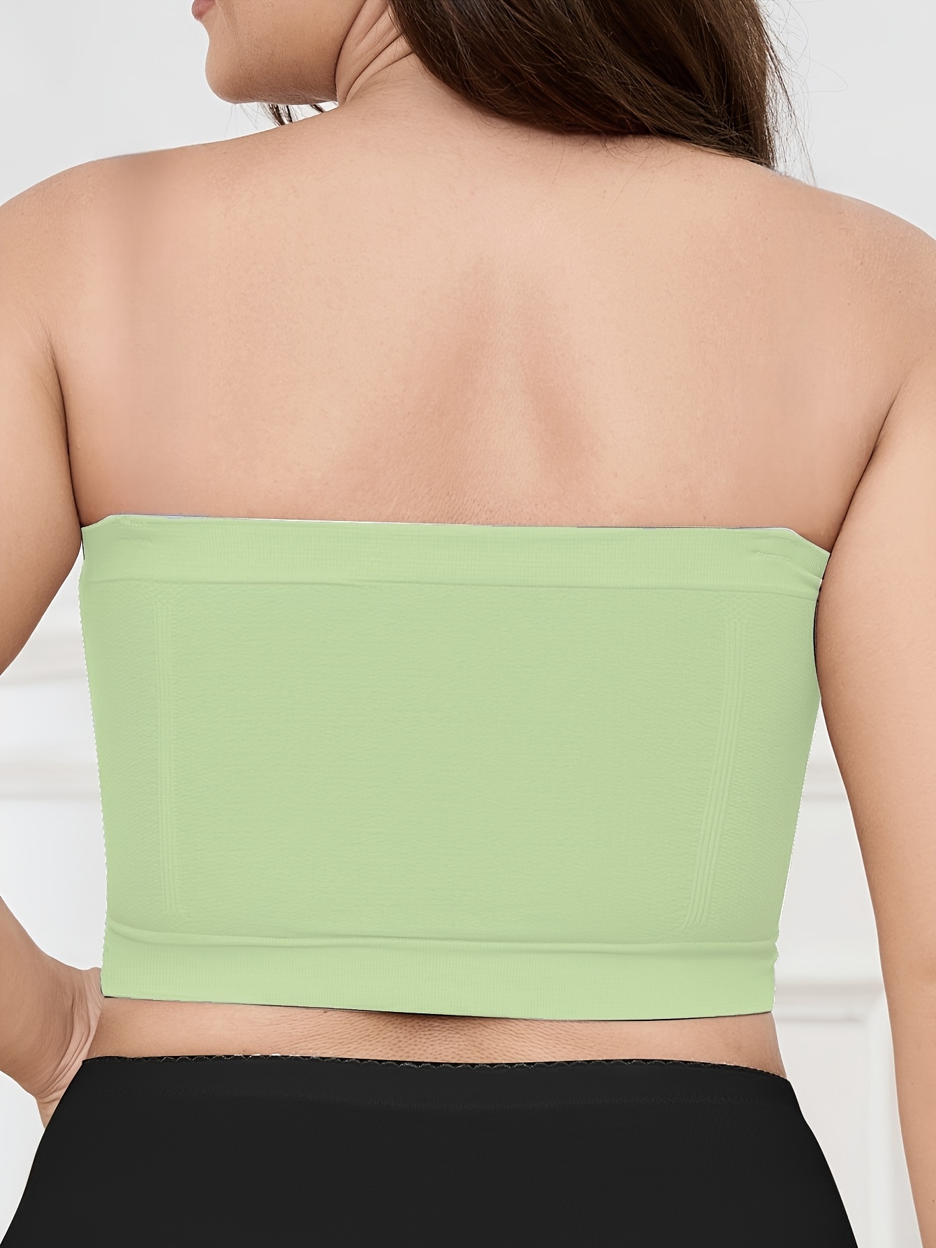 Plus Size Seamless Camisole, Comfortable No-Pad Bralette with Soft Breathable Fabric and Strapless Design